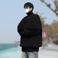 鹿毛绒半拉链美式毛衣男慵懒风休闲针织衫FB628P56，男装针织衫/毛衣，星座1116-2