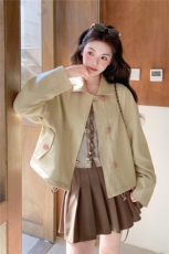 已出货春装新款~拼色皮衣外套女1楼南36-39吾爱衣-A15-P145-K258，女装皮衣，1C083