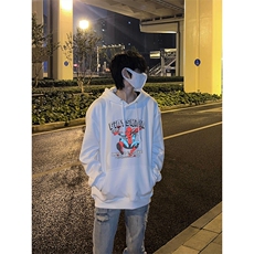 新款港风美式潮牌连帽蜘蛛侠卫衣，男装卫衣，星座310A-4