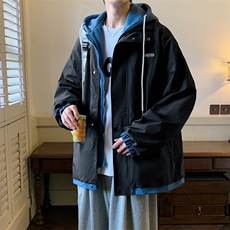 XZ102B-1秋季假两件宽松/连帽休闲外套潮夹克JK2302P80，男装夹克，星座102B-1