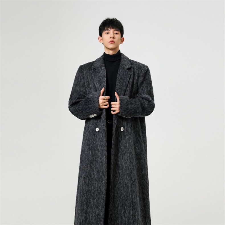 现货秋冬季中长款毛呢大衣男韩版潮流风衣外套812-F692-P128,男装风衣,星座812