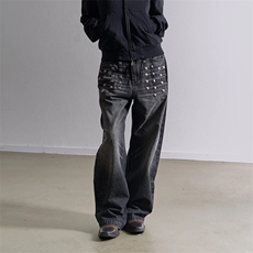 203-6K6200P73～05方钉镶嵌冰川水洗直筒宽松cleanfit牛仔裤，男装牛仔裤，星座203-6(原电商259)