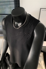 夏季2026男装新款美式无袖T恤绣花宽松坎肩背心夏装上衣S416-特25，男装背心/马甲，电商A233-1