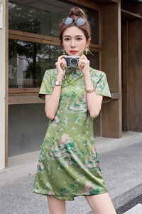 新中式国风提花套装女2025夏季新款小个子短袖盘扣上衣短裤两件套图片