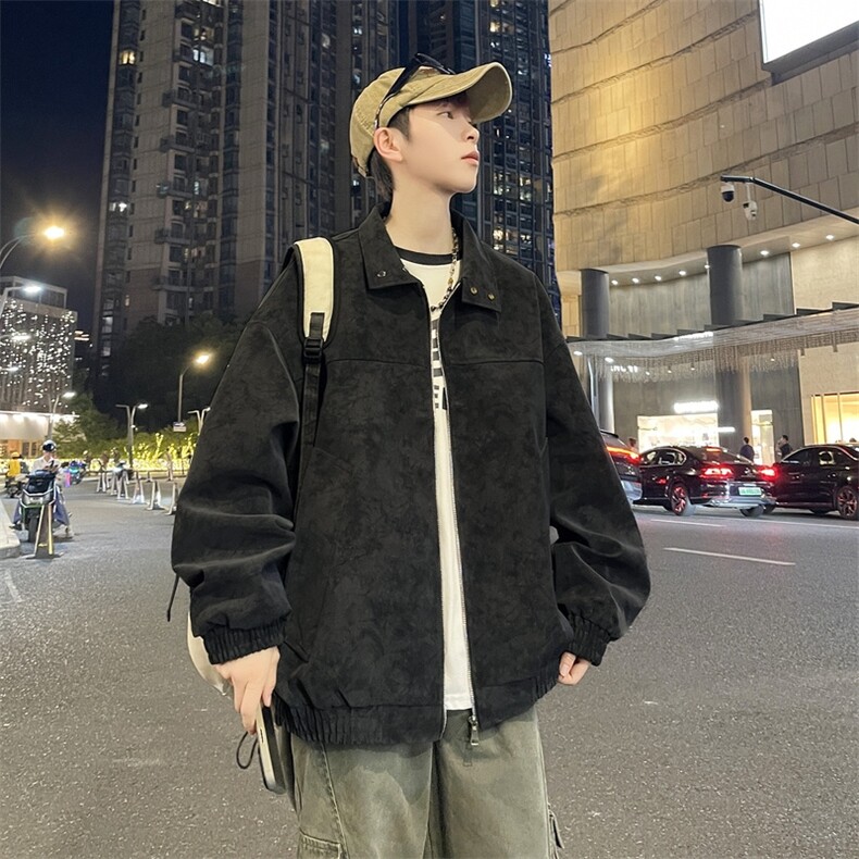 现货男士高领男女百搭抖音夹克潮流jk16-p70,男装夹克,星座1602（原101B）