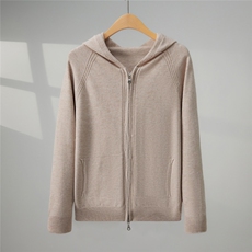 2025年秋季常规款长袖单件帽衫，女装针织衫/毛衣，鑫萬耀羊绒