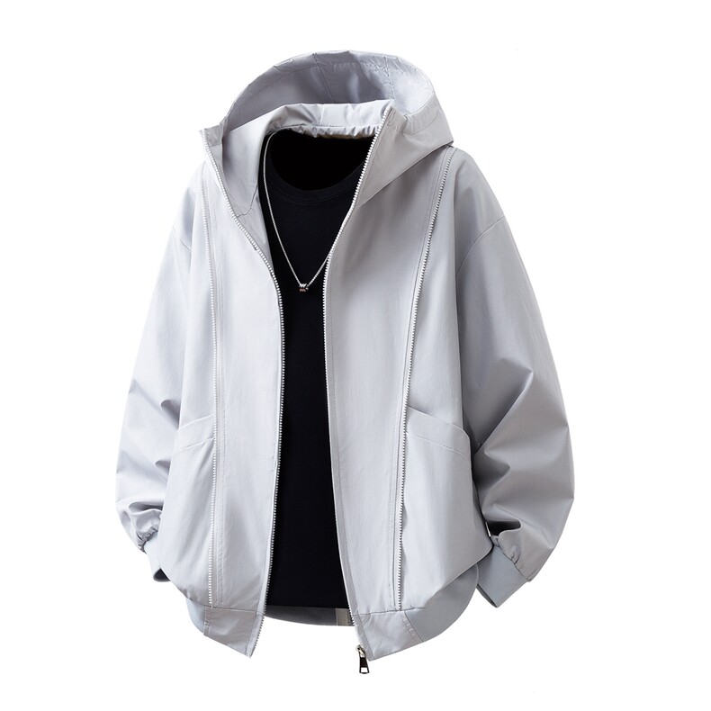 可二开拉链装饰解构大码M-5XL夹克男聚酯纤维JK78092P69控108，男装夹克，星座227-7