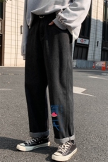 NK44192-P38直筒牛仔裤男士大码宽松九分裤男休闲长裤子男，男装牛仔裤，电商A040