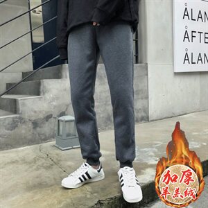 大码裤子男士休闲裤加厚卫裤潮流冬保暖加绒运动裤男8839-2款P65图片