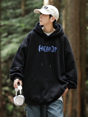 重磅华棉连帽发泡印花宽松卫衣男女学生支持班服聚会定制S-4XL，男装卫衣，星座115A-3