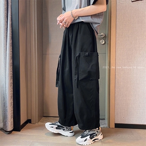 高街宽松ins休闲百搭老爹裤九分大口袋工装裤阔腿 现货 K340-P30图片