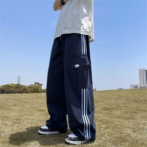 时尚潮牌男长裤潮微弹宽松型日系休闲裤青春流行哈伦裤新款潮流图片