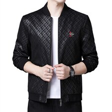 秋冬季男外套新款潮流休闲夹克男爸爸装中年外套上衣ZL10917-P150图片