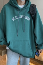 抖音品质港风秋冬装情侣装加厚连帽套头加绒卫衣G1028P68男，男装卫衣，电商A339