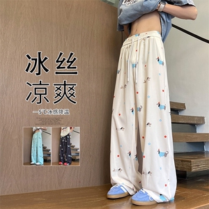 2025 夏季新款 内景大码满印冰丝速干长裤M-5XL HK25321-P35图片