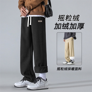 加绒加厚日系简约休闲裤百搭长裤裤子男秋冬K631特批38 加绒46图片