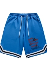 白底23新款夏季美式时尚百搭休闲潮流宽松五分裤短裤A194P35控，男装牛仔裤，电商A247-1