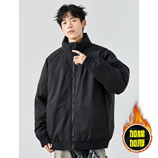 现货美式高街休闲棉衣夹克三防立领纯色户外工装加厚棉服外套，男装夹克，电商A486