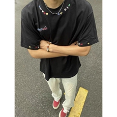 原版刺绣纯棉短袖ZX0306-P35，男装T恤，星座313A(原308A-2)