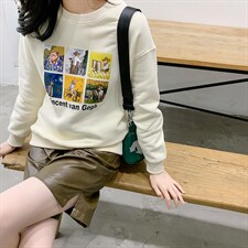 冬季新款-六宫格加绒卫衣，女装卫衣/绒衫，NOUSWEETY 诺小姐衣橱