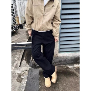 美式复古水洗棉阔腿显瘦青弯刀牛仔裤 310A-4-A107-P65图片