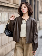 2026年春季新款现货休闲时尚皮衣外套品质女装，女装皮衣，臻衣坊