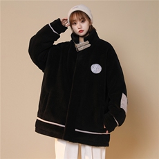 中性风皮毛一体刺绣羊羔毛棉衣男装加厚冬装棉服外套G1037P128男，男装棉衣，电商A339