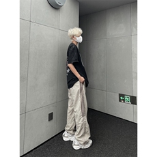 【网图有货】三条杠条纹织带裤子夏季直筒速干运动裤K22LL-特P40，女装休闲裤，星座1007（原301D）