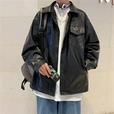 皮衣男潮牌ins港风宽松夹克新款衣服韩版潮流青少年外套PY181-P65,男装夹克,星座1008