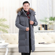 灰色带毛领