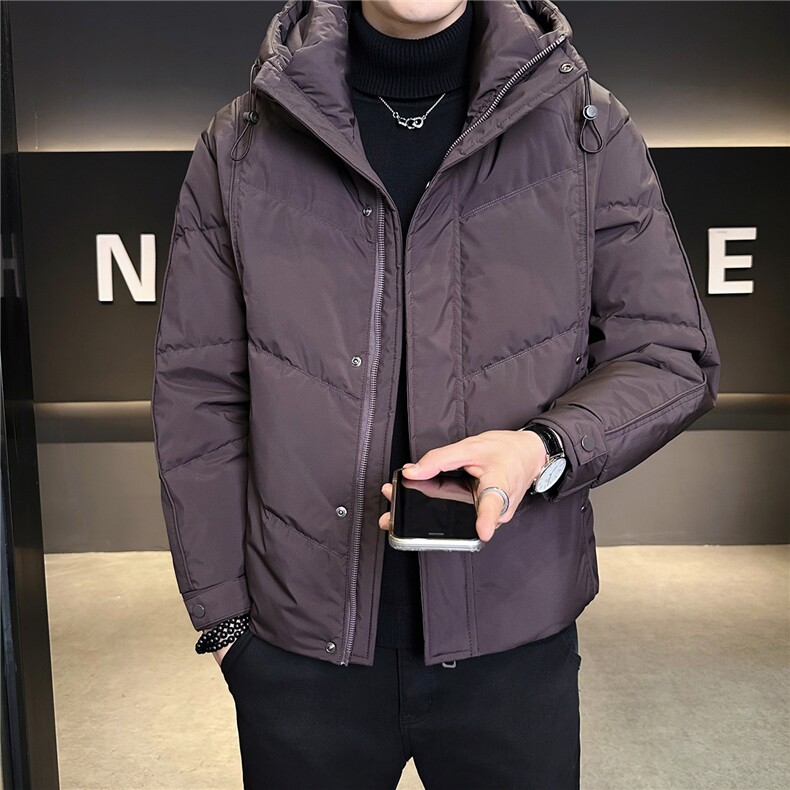 标50绒连帽男士羽绒服冬季2025新款加厚外套A313-9957-P215,男装羽绒服,电商A313