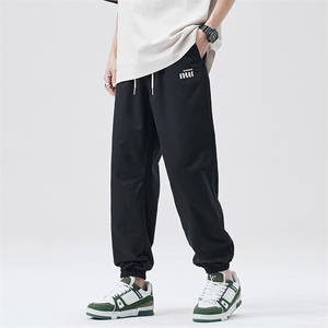 美式复古阔腿裤男女款夏季宽松斜插口袋设计感束脚裤DY5022-P65,男装休闲裤,电商A178-1