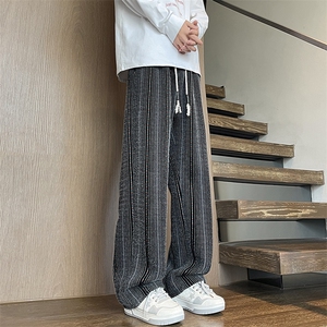 YK86127-P55美式复古七彩色格子灯芯绒裤男秋冬直筒裤子图片