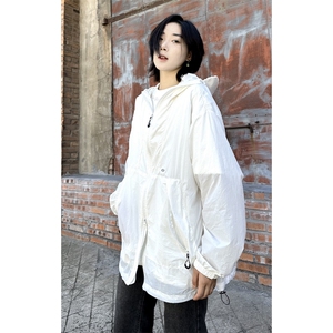 港风大码日系男女户外薄款休闲连帽防晒服  XZ213-JKFS01-P55控78图片