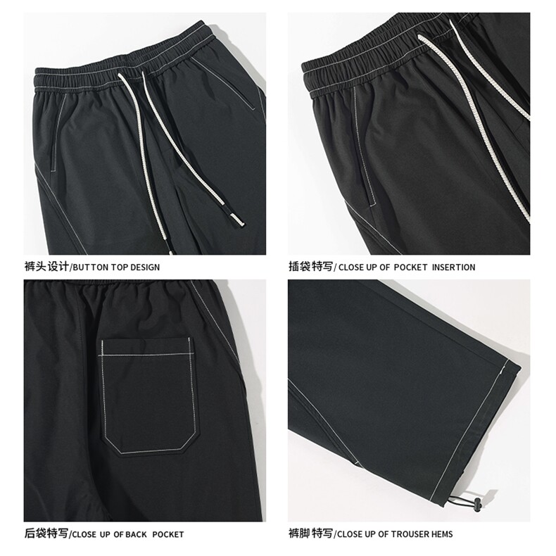 2024秋季新款白底大码美式弯刀防水冲锋裤M-5XHK24660-特P35,男装休闲裤,电商A022