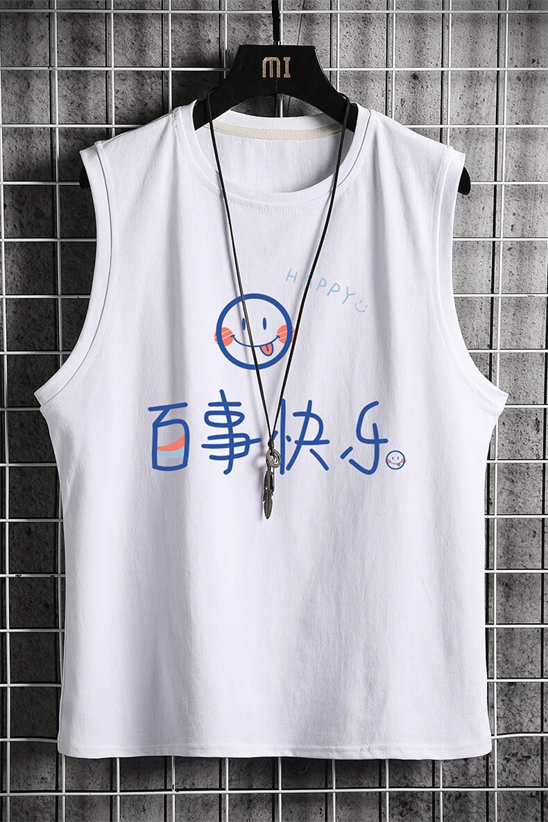 BX25183-P20港风运动汗背心男大码汗衫男无袖T恤男网格,男装T恤,电商A040A