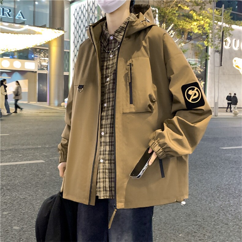 2025秋季新款宽松连帽多口袋夹克休闲外套A436-D1205-P65,男装夹克,电商A436