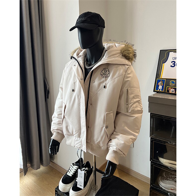 可拆卸毛领派克服棉衣冬季情侣保暖棉服外套XZ514-2-MY006-P118,男装棉衣,星座514-2(原B239)