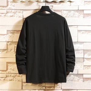 TX3072-P25加绒P35 纯长袖t恤男大码圆领打底衫体恤上衣服图片