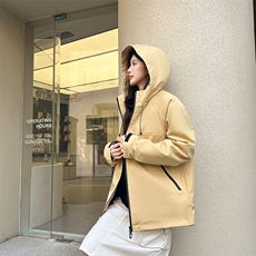 秋冬男士户外冲锋外套连帽三合一带内胆加厚夹克上衣2177-P80，男装夹克，星座1403A