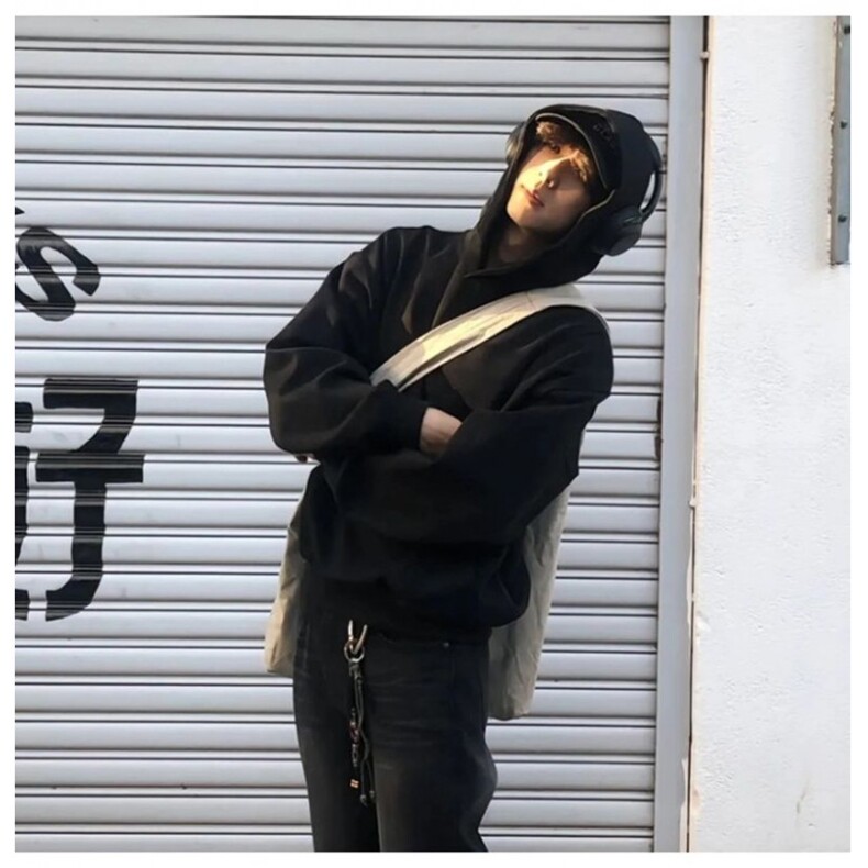 网图重磅65棉450克双排扣连帽卫衣纯色短宽套头外套男 RH5311-P48图片