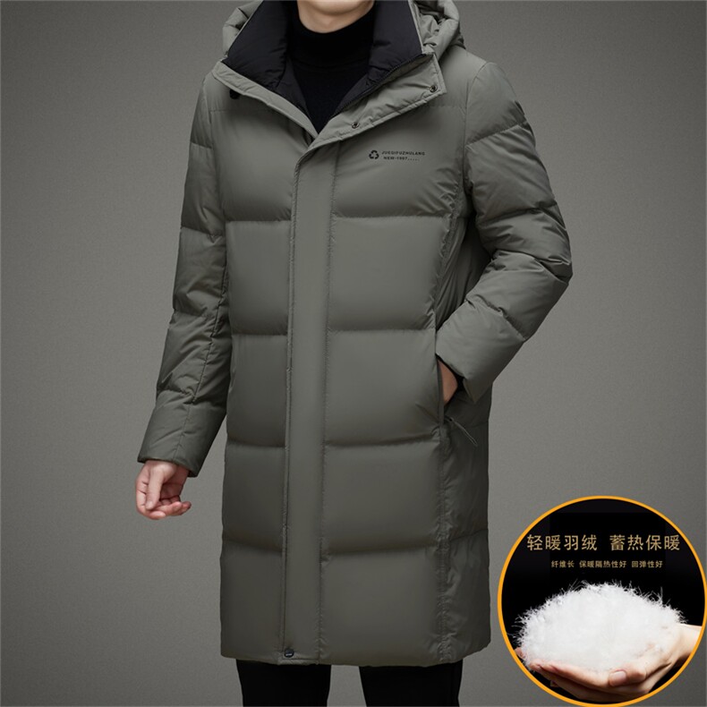 2022长款90%白鸭绒冬季新款商务休闲保暖连帽羽绒服JZ8223-P385,男装羽绒服,星座1105-3