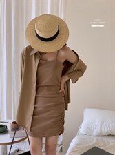 香丽迪网红chic高级感丝滑醋酸外披两件套，其它，香丽迪1