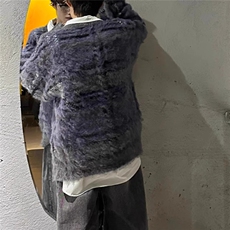 情侣开衫毛衣男秋冬款加厚撞色马海毛针织衫外套ins潮牌SW5007，男装针织衫/毛衣，星座516A