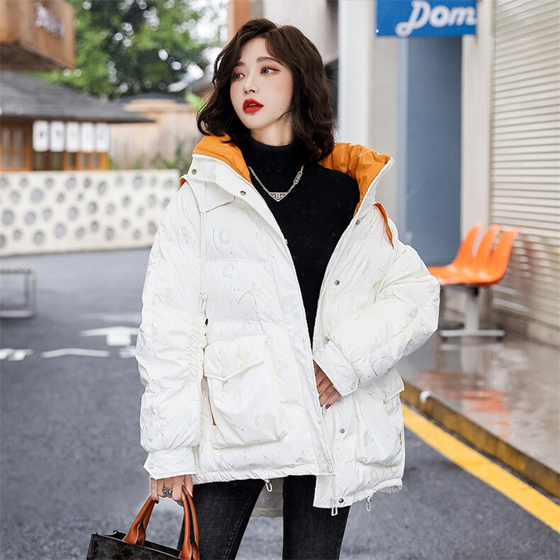 羽绒服新款2022年冬季女装时尚大气修身中长款90白鸭绒韩版羽绒服,女装羽绒服,卡杰菲