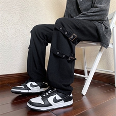 B221美式ins高街小众个性男女款迷彩工装牛仔裤LK22090-P65控88，男装牛仔裤，电商B221