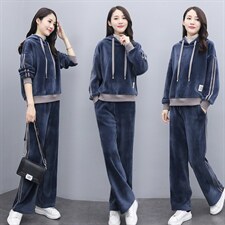 2025秋冬季时尚休闲运动套装连帽两件套，女装运动套装，凯瑟曼