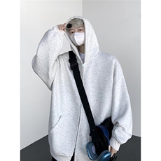 65棉420g重磅开衫连帽纯色卫衣全铜双拉链头KS08-P65，男装卫衣，星座201-4