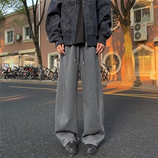 A429-YK327-特批45棉含秋冬重磅阔腿弯刀休闲百搭宽松卫裤，男装休闲裤，电商A429