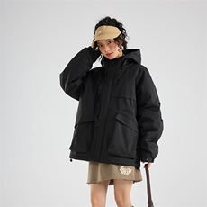 现货5W件冬季三防美式boxy解构连帽雪山冲锋衣棉衣男女棉服厚外套，男装夹克，电商A486